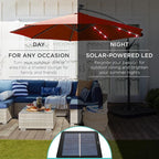 Best Choice Products 10ft Solar LED Offset Cantilever Hanging Market Patio - Image 3