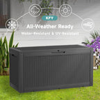 100 Gallon Waterproof Outdoor Storage Box, UV Resistant Resin Deck Box Perfect - Image 4