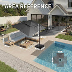 10 X 13 FT Cantilever Patio Umbrella Outdoor - Image 4