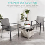 Best Choice Products Set of 2 Stackable Outdoor Wicker Dining Chairs - Image 7