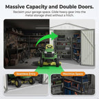 Devoko 8x10 FT Outdoor Storage Shed, Metal Tool Shed - Image 5