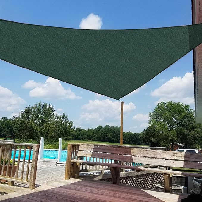 Windscreen4less 12' x 12' x 12' Sun Shade Sail Triangle Outdoor Canopy Cover UV - Image 6