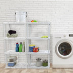 Gracious Living 2 Pack Light Duty Storage Shelves, Knect-A-Shelf 4-Shelf - Image 5