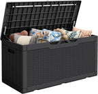 Flamaker Outdoor Storage Box 100 Gallon Waterproof Resin Deck Box | Large by Flamaker