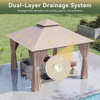 10'x10' Gazebo, Metal Frame Canopy - Image 5