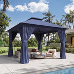 10'x10' Gazebo, Metal Frame Canopy by Breezestival