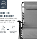 Best Choice Products Set of 2 Extra Wide Adjustable Steel Mesh Zero Gravity - Image 6