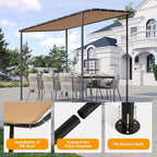 10x6 Lean to Pergola Outdoor Gazebo - Image 6