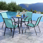 Giantex Patio Chairs Set of 2, Stackable Outdoor Dining Chairs - Image 9