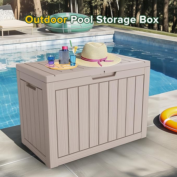 50 Gallon Outdoor Storage Box Waterproof Lockable Deck Boxes | UV Resistant - Image 4