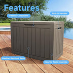 55 Gallon Outdoor Storage Box Waterproof, UV Resistant Resin Deck Box - Image 3