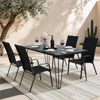 JEAREY Patio Dining Chairs Set of 4, Outdoor Stackable Dining Furniture Set - Image 2