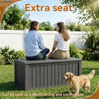 150 Gallon Outdoor Deck Box, Resin Waterproof Storage Box - Image 3