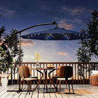 Garvee 10FT Solar Lights Offset Patio Umbrella by Garvee