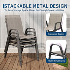 Stackable Outdoor Patio Dining Chairs Set of 4 – Heavy Duty, High Back - Image 4