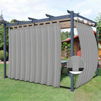 Easy-Going Outdoor Patio Curtains 2 Panels, 110x96 inch, Light Grey | Privacy by Easy-Going