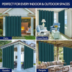 PureFit Outdoor Curtains for Patio Waterproof Weatherproof Outside Curtains | - Image 5