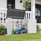 Aoxun Outdoor Storage Cabinet 35 Cu.Ft Outdoor Trash Can Storage Shed, and Lawn - Image 5