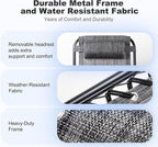 Nazhura Set of 2 Relaxing Recliners Patio Chairs Adjustable Steel Mesh Zero - Image 6