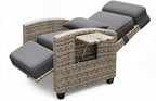 Recliner Chair Wicker, Adjustable Patio Lounge Chair, - Image 3