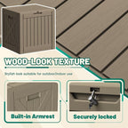 Devoko 40 Gallon Deck Box Lockable Outdoor Storage Box Waterproof - Image 2