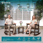 THOEOE Outdoor Rocking Chairs Set of 8, Oversized Patio Rocking Chair | HDPE - Image 2