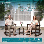 THOEOE Outdoor Rocking Chairs, Oversized Patio Rocking Chair | HDPE Outdoor - Image 2