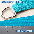 Sun Shade Sail 10' x 10' x 10' Turquoise Blue Triangle Shade | Outdoor sun - Image 6