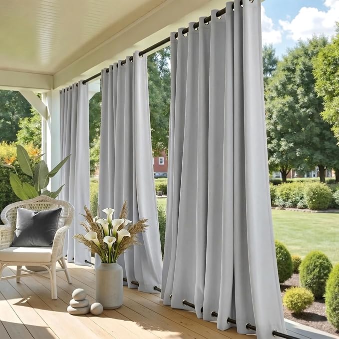 NICETOWN 2 Panels Outdoor Curtains Waterproof by NICETOWN