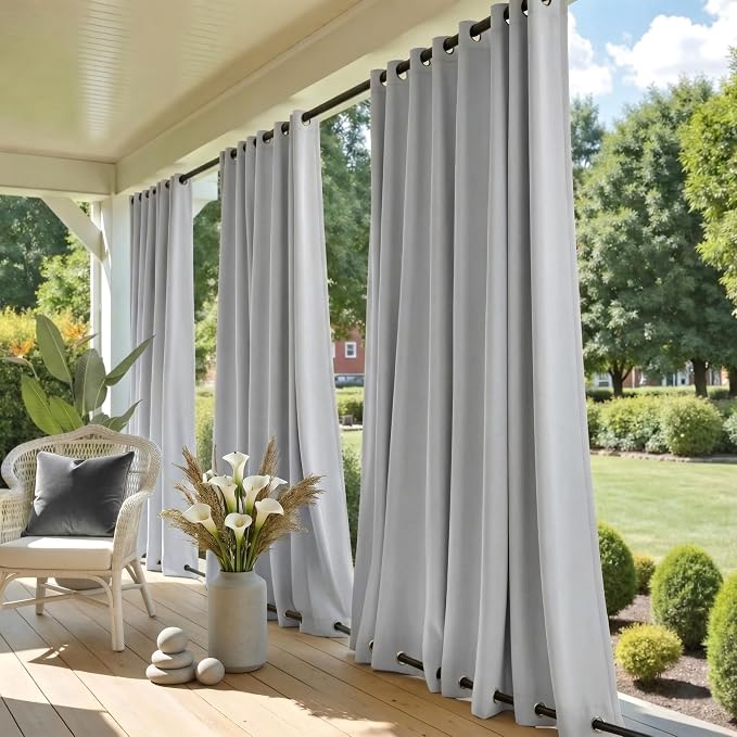 NICETOWN Outdoor Cabana Curtain, Windproof & Sun Blocking Curtains by NICETOWN