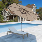 9FT Patio Umbrella with Solar Lights, Outdoor Market Umbrella with Tilt and - Image 7