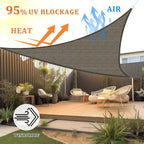Shade&Beyond Custom Sun Shade Sail 13'x18'x22.2' Triangle Sun Sail Shades Patio - Image 2