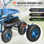 VEVOR Garden Cart Rolling Workseat - Image 5