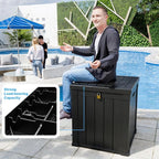 50 Gallon Waterproof Outdoor Resin Deck Box, Lockable Storage Container - Image 6