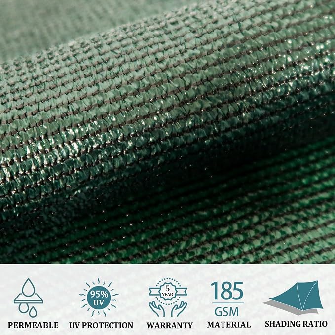 Shade&Beyond 7'x15' Sun Shade Sail Canopy Rectangle, UV Block Breathable Curved - Image 3
