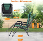 Oversized Zero Gravity Lounge Chair, Foldable Lawn Recliner Outdoor Chair | - Image 3
