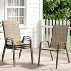 TLSUNNY Patio Chair, Outdoor Stackable Textilene Chairs Set of 4, by TLSUNNY