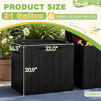 Greesum 31 Gallon Deck Box for Outside, All Weather Outdoor Storage Boxes for - Image 7