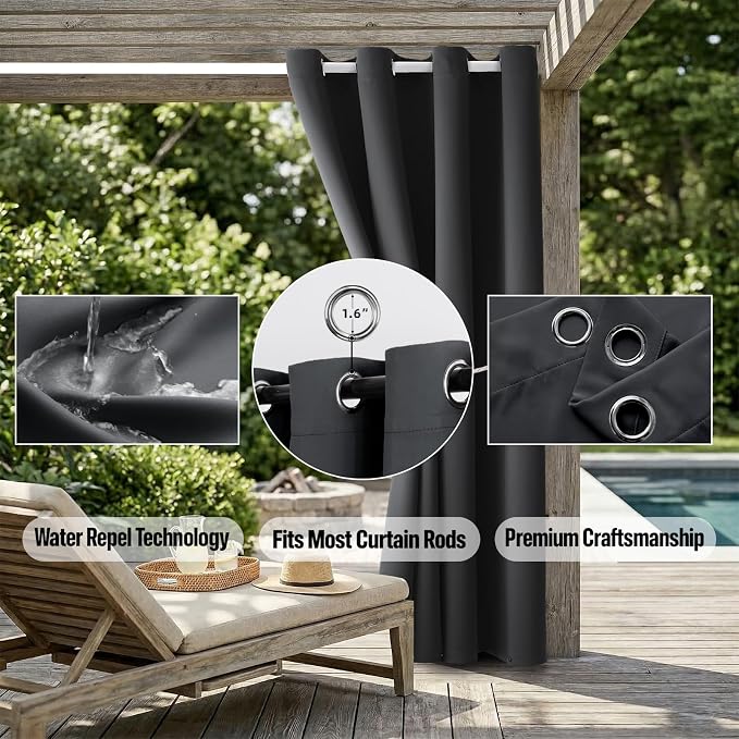 Outdoor Indoor Curtains W52 x L108 - Image 5