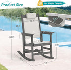 Outdoor Rocking Chair Set of 2 - Image 2