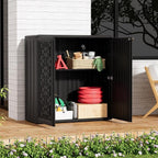 ZZM HDPE Outdoor Storage Shed, Outdoor Plastic Storage Cabinet, Horizontal - Image 2