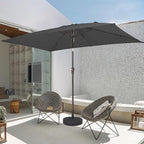 JEAREY 6.5x10 ft Rectangular Patio Umbrellas Rectangle Outdoor Umbrella - Image 8
