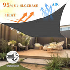 Shade&Beyond Rectangle Sun Shade Sail 20'X26' Permeable Canopy Dark Grey - Image 2