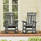 LUE BONA Outdoor Rocking Chairs Set of 2, Weather Resistant HDPS Poly Rocker - Image 10
