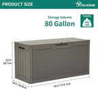 YITAHOME 80 Gallon Outdoor Storage Box | Large Water Resistant Resin Deck Box - Image 6