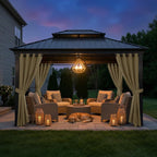 Outdoor Curtains Waterproof W52 x L84 Inch Cream Beige, 1 Panel | Thick Fabric - Image 7