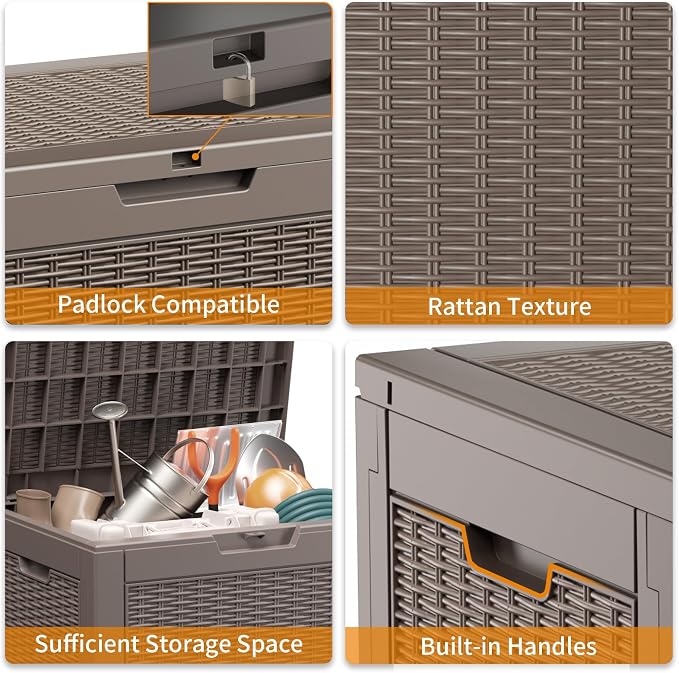 30 Gal Waterproof Outdoor Storage Box UV Resistant Deck Box | Indoor/outdoor - Image 3