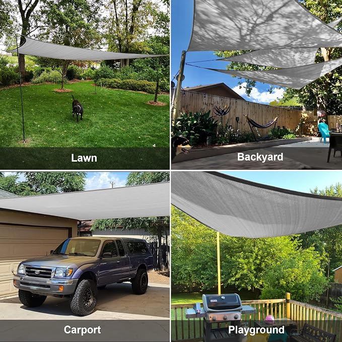13' x 13' x 13' Triangle Sun Shade Sail, pergola - Image 8
