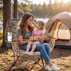 Oversized Camping Chair, Padded Camping Chairs Support 450LBS, Camouflage | - Image 5