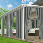 Patio Curtains Outdoor Waterproof, Privacy Drapes | Weatherproof & Sun Blocking by RichSets